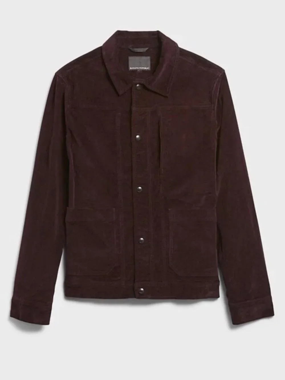 Banana Republic Italian Corduroy Shirt Jacket Wine - Medium